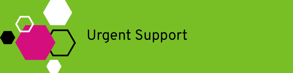 Banner with the title Urgent Support