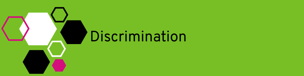 Banner heading: Discrimination