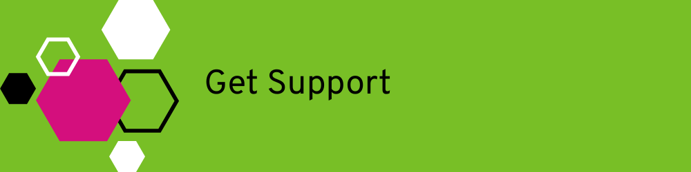 Banner: get support heading