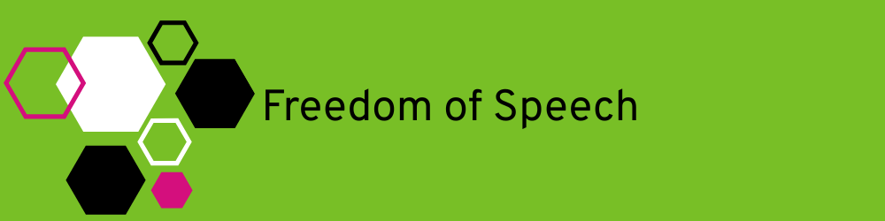 Banner heading: Freedom of speech